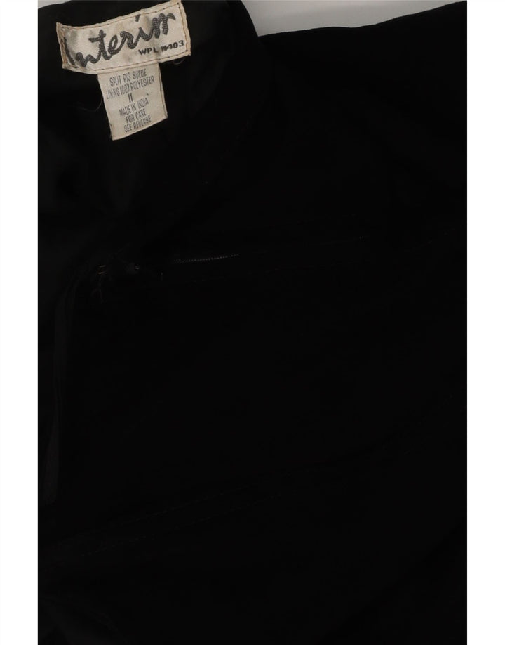 robe bustier en daim femme vintage US 11 Grand cuir noir