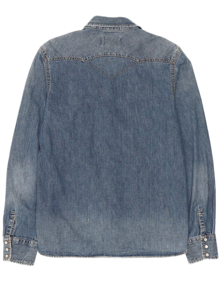 Levi's Chemise en Jean Western Homme Bleu Moyen Coton