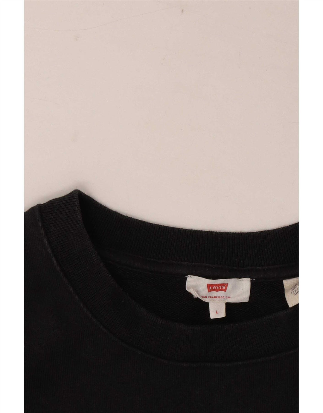 Levi's Sweat-shirt court surdimensionné pour femme UK 16 Large Gris Rayé