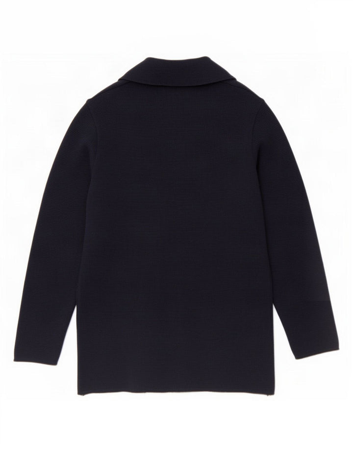 Carrera Homme Cardigan Double Boutonnage Laine Vierge Bleu Marine Moyen