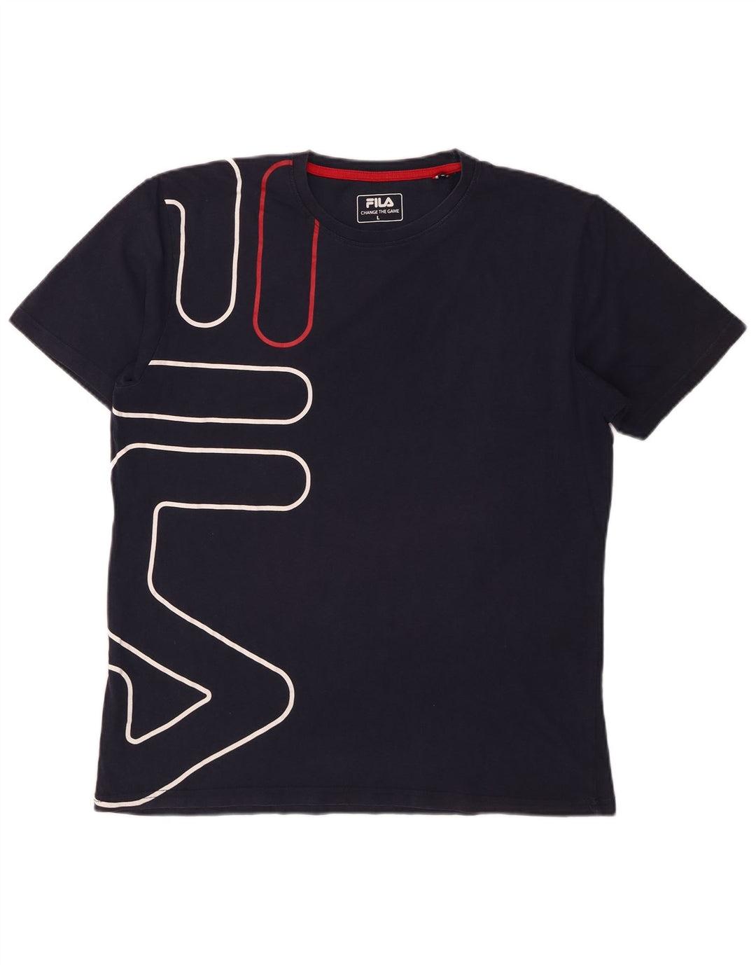 Fila T-Shirt Graphique Homme Bleu Marine Large