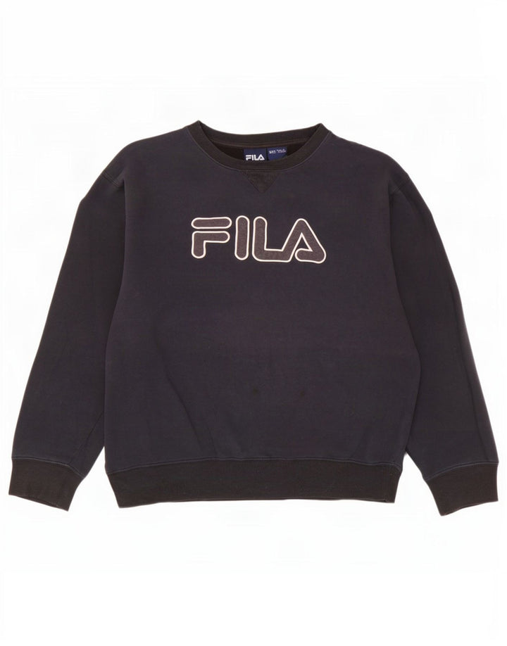 Fila Sweat-shirt graphique pour homme en coton bleu marine 2XL