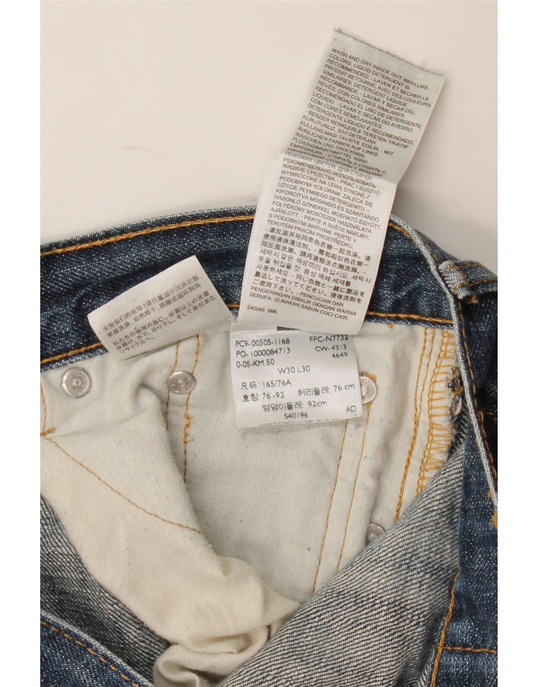 Levi's Jean Droit Femme W30 L30 Bleu Marine Coton