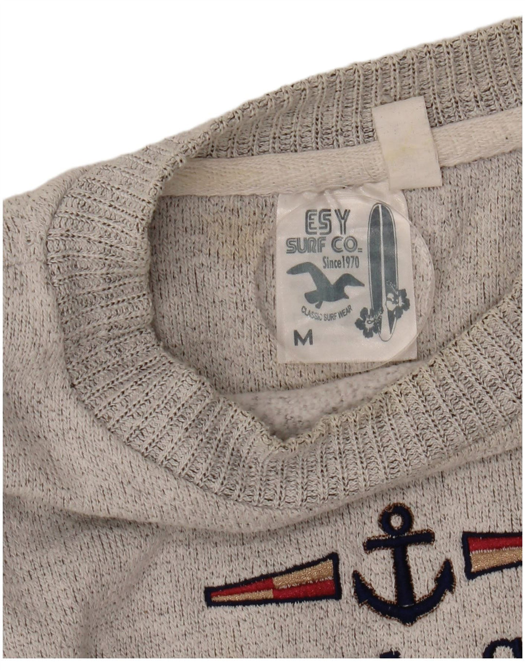 ESY SURF CO. Sweat-shirt graphique pour homme en coton gris moyen