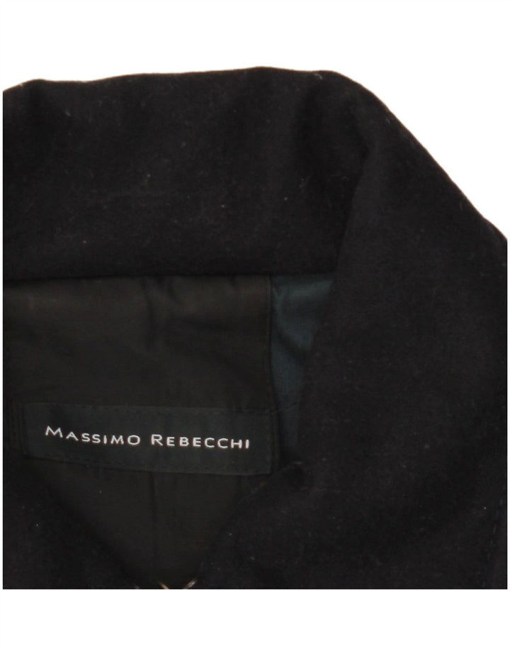 Massimo Rebecchi Caban Femme IT 44 Laine Bleu Marine Moyen