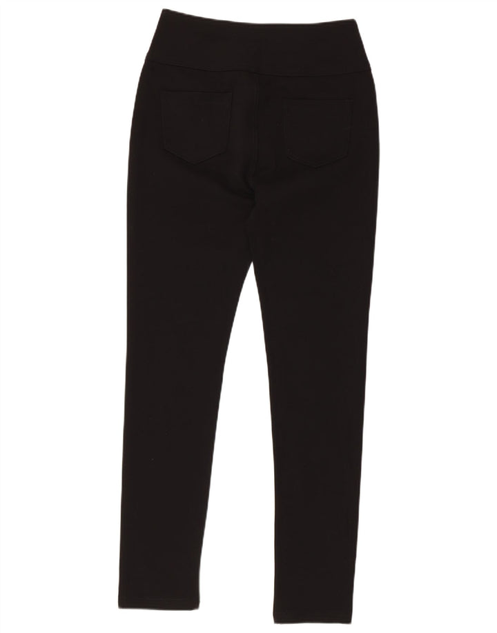 QUIZ Pantalon décontracté taille haute pour femme UK 12 Medium W28 L28 Noir