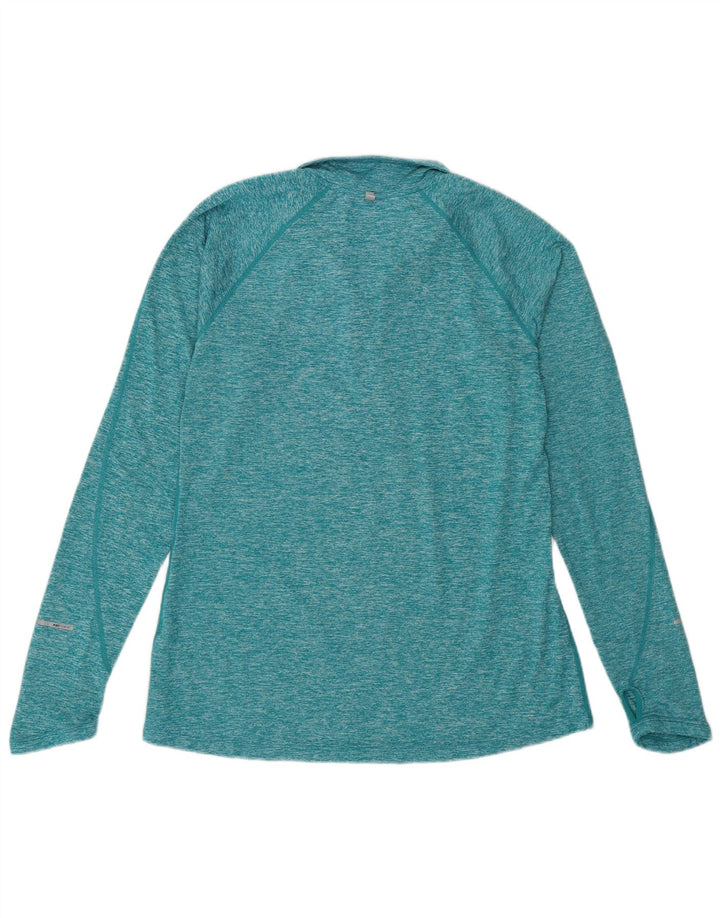 Nike Haut de survêtement Dri Fit pour femme UK 16 Large Turquoise Polyester