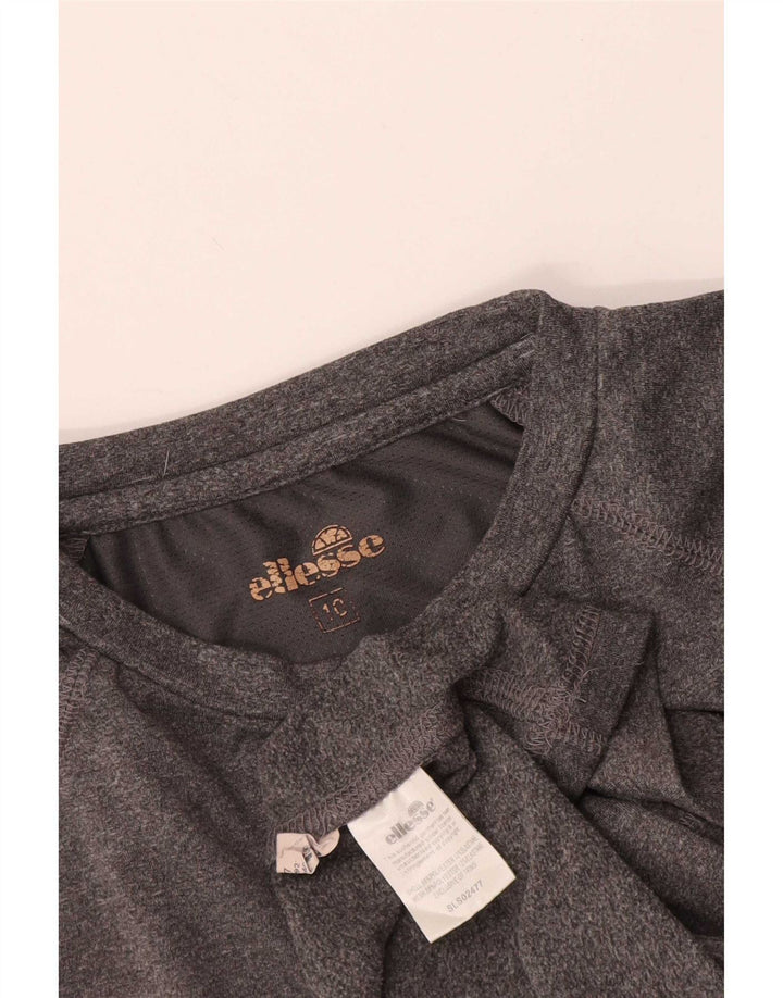 Ellesse T-shirt graphique pour femme UK 10 Small Gris Polyester
