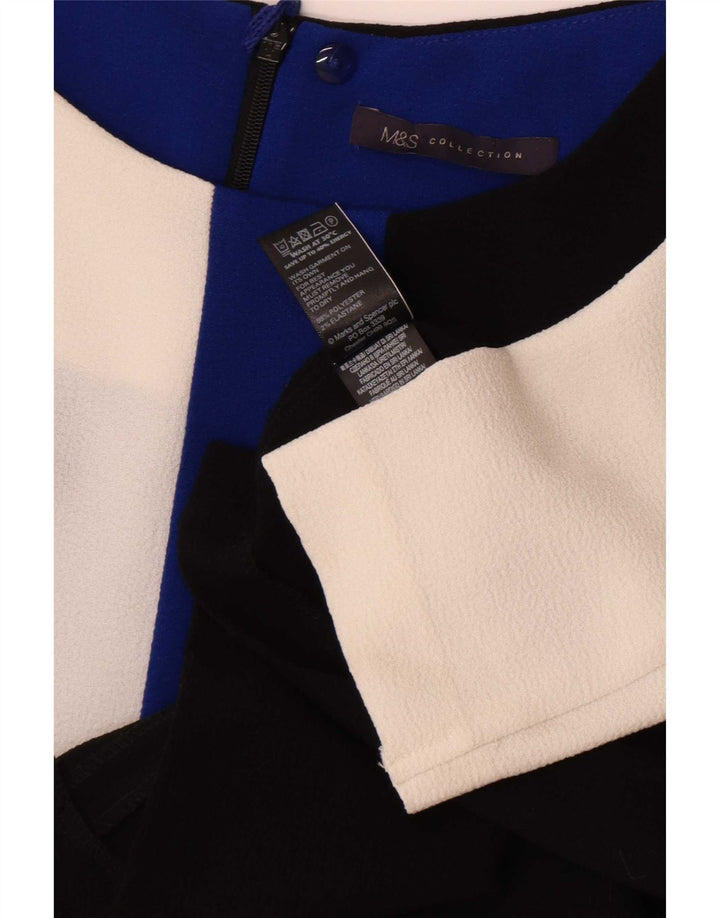 Marks & Spencer Robe droite pour femme UK 12 Medium Black Colourblock