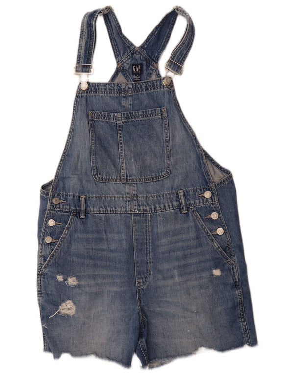 Gap Womens Distressed Salopette Denim Short Moyen W36 Bleu Coton