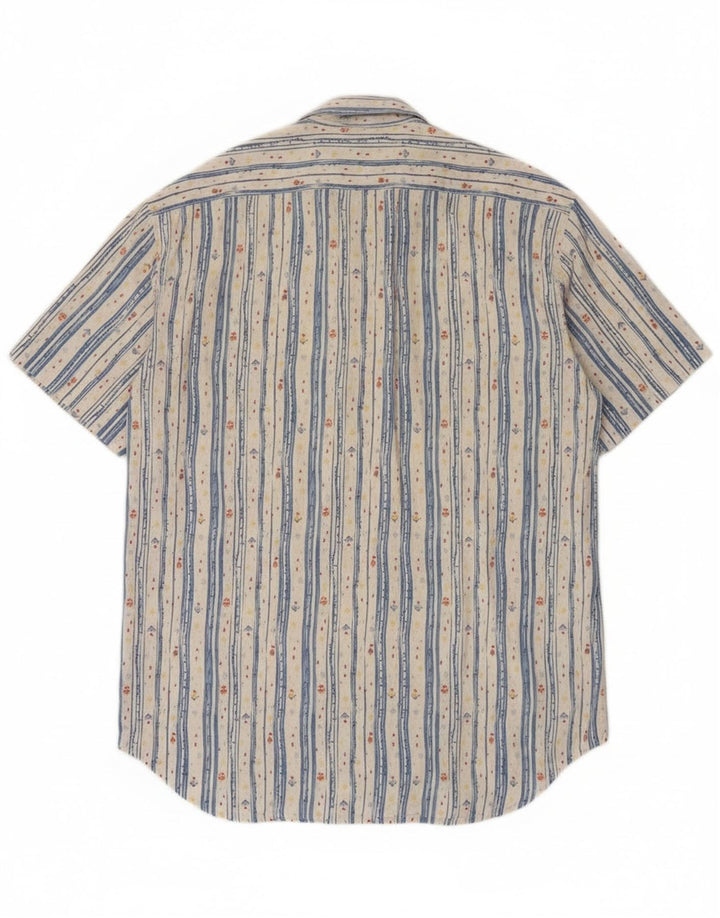 Calvin Klein Chemise à manches courtes homme en coton rayé blanc moyen