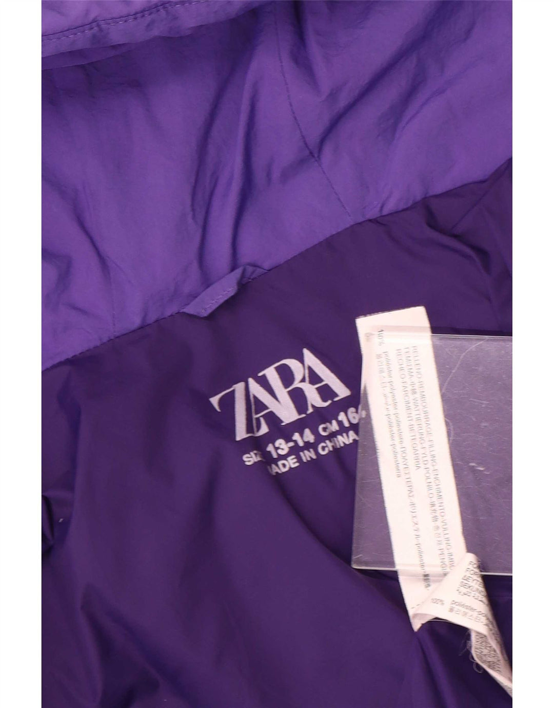 Veste matelassée à capuche fille Zara 13-14 ans Violet Polyester