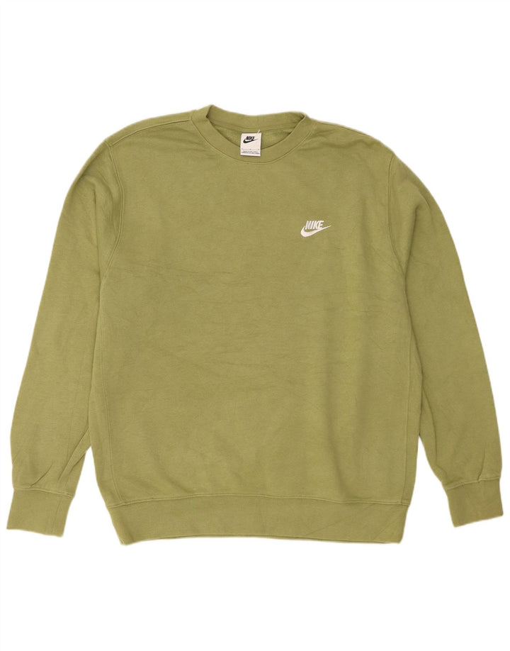 Nike Sweat-shirt pour homme en coton kaki Taille L