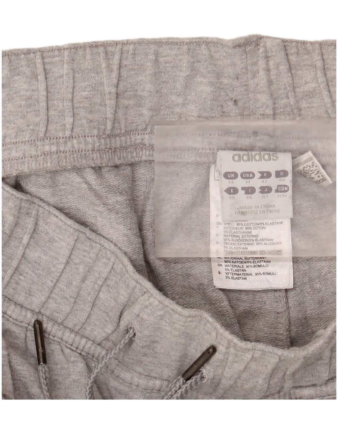 Adidas Pantalon de survêtement pour femme UK 14 Large Gris Coton