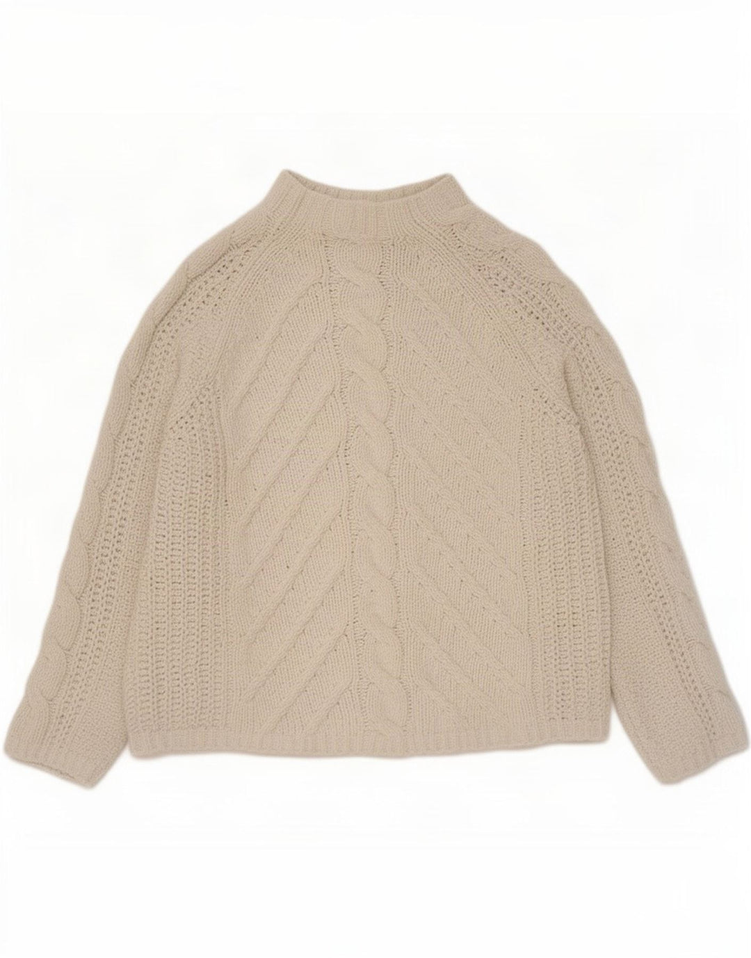 Marks & Spencer Pull col roulé pour femme UK 14 Beige moyen