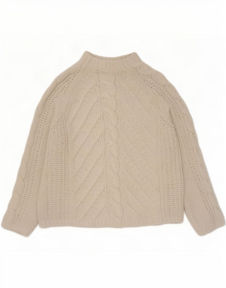 Marks & Spencer Pull col roulé pour femme UK 14 Beige moyen
