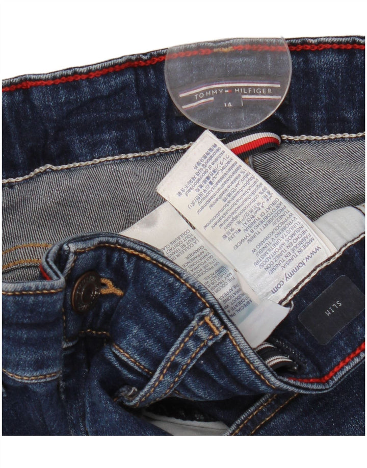TOMMY HILFIGER Jean Slim Fille 13-14 ans W26 L29 Bleu Coton