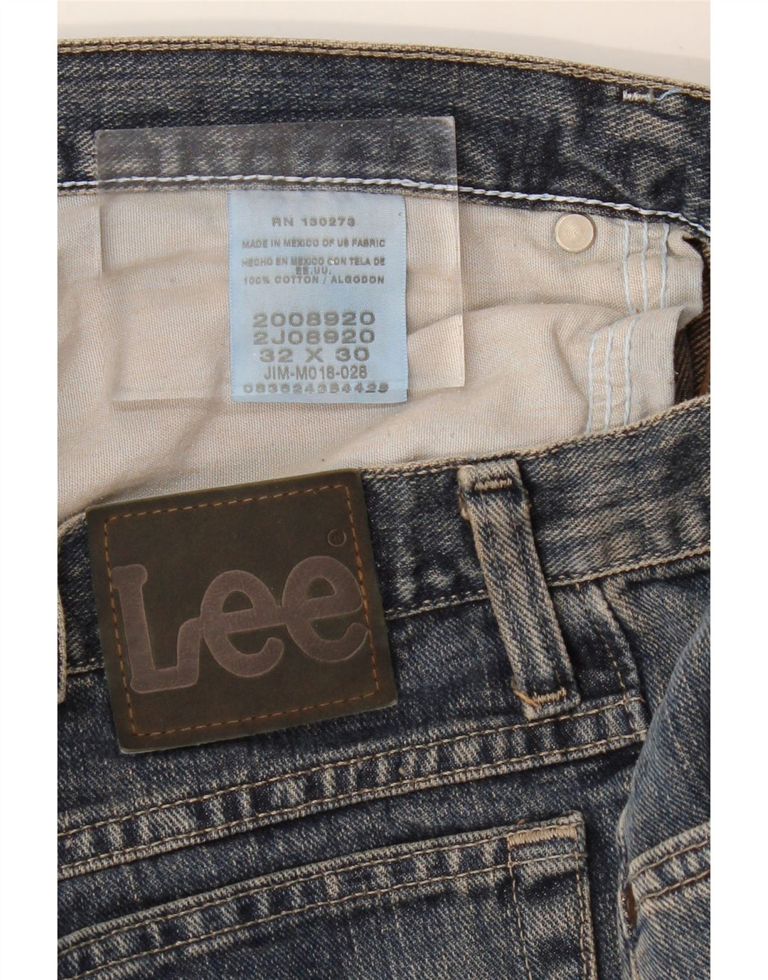 LEE Jean droit coupe droite homme W32 L30 bleu coton