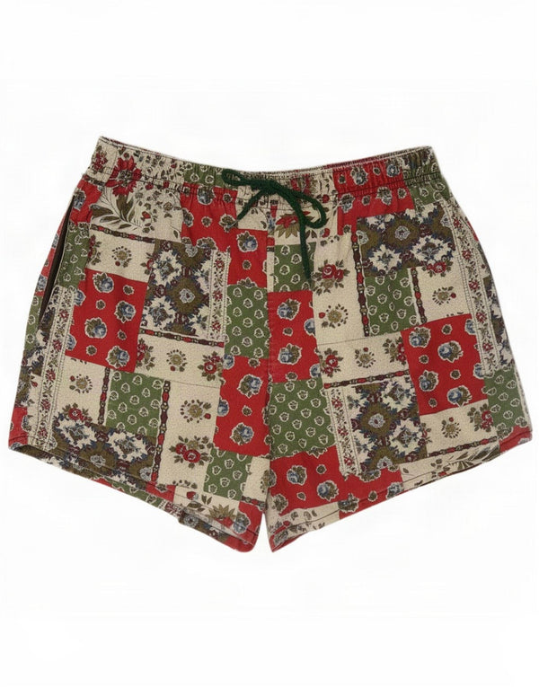 Vintage Womens Shorts UK 14 Medium W30 Multicoloured Patchwork