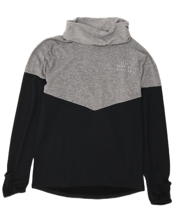 Nike Sweat-shirt à col roulé Therma-Fit pour femme - Taille S - Gris color block