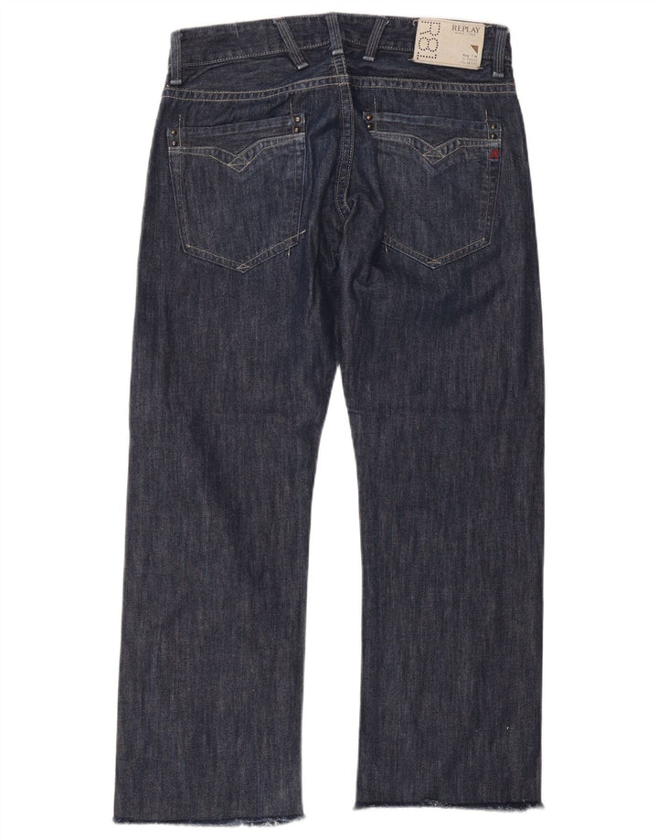 Replay Jean droit homme W34 L28 bleu marine