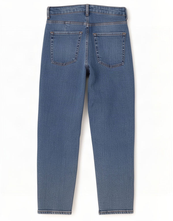 Marks & Spencer Jean court Mom pour femme UK 14 Large W32 L24 Bleu Coton