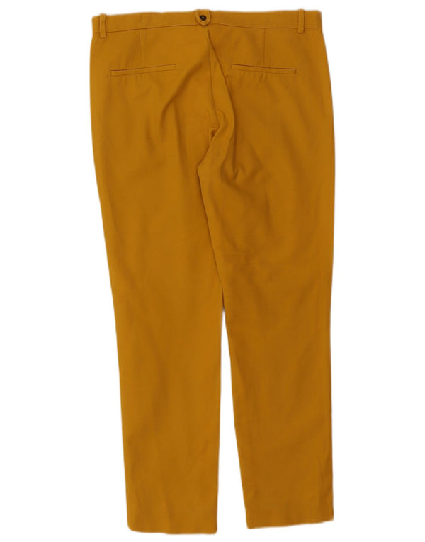 Zara Pantalon Chino Slim Femme EU 38 Small W28 L26 Coton Jaune