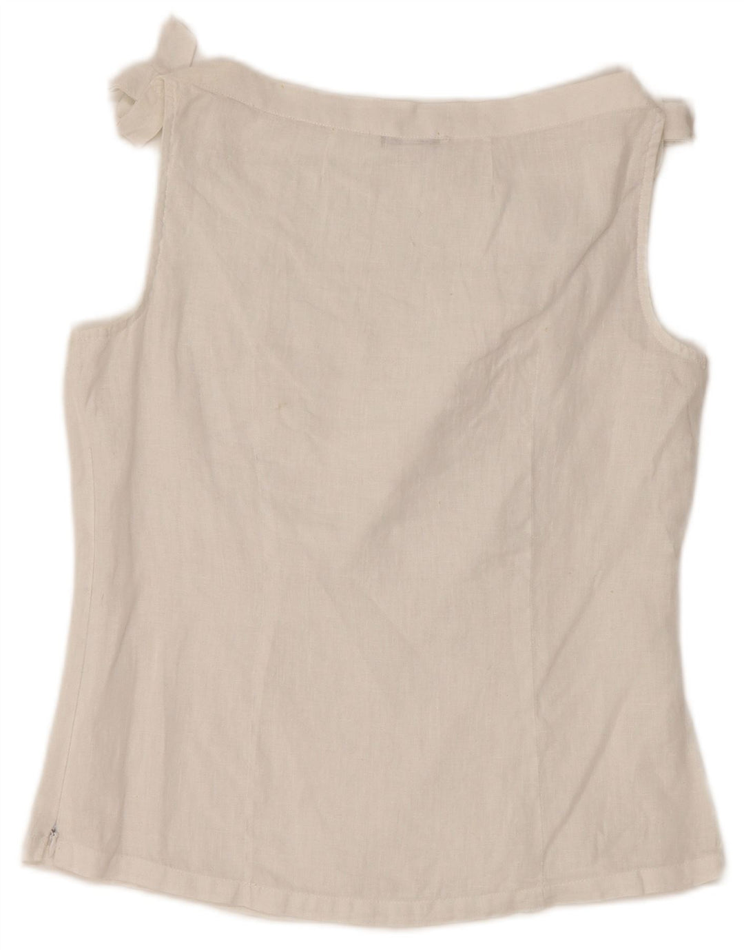 NARACAMICIE Chemisier sans manches pour femme UK 8 Petit Blanc