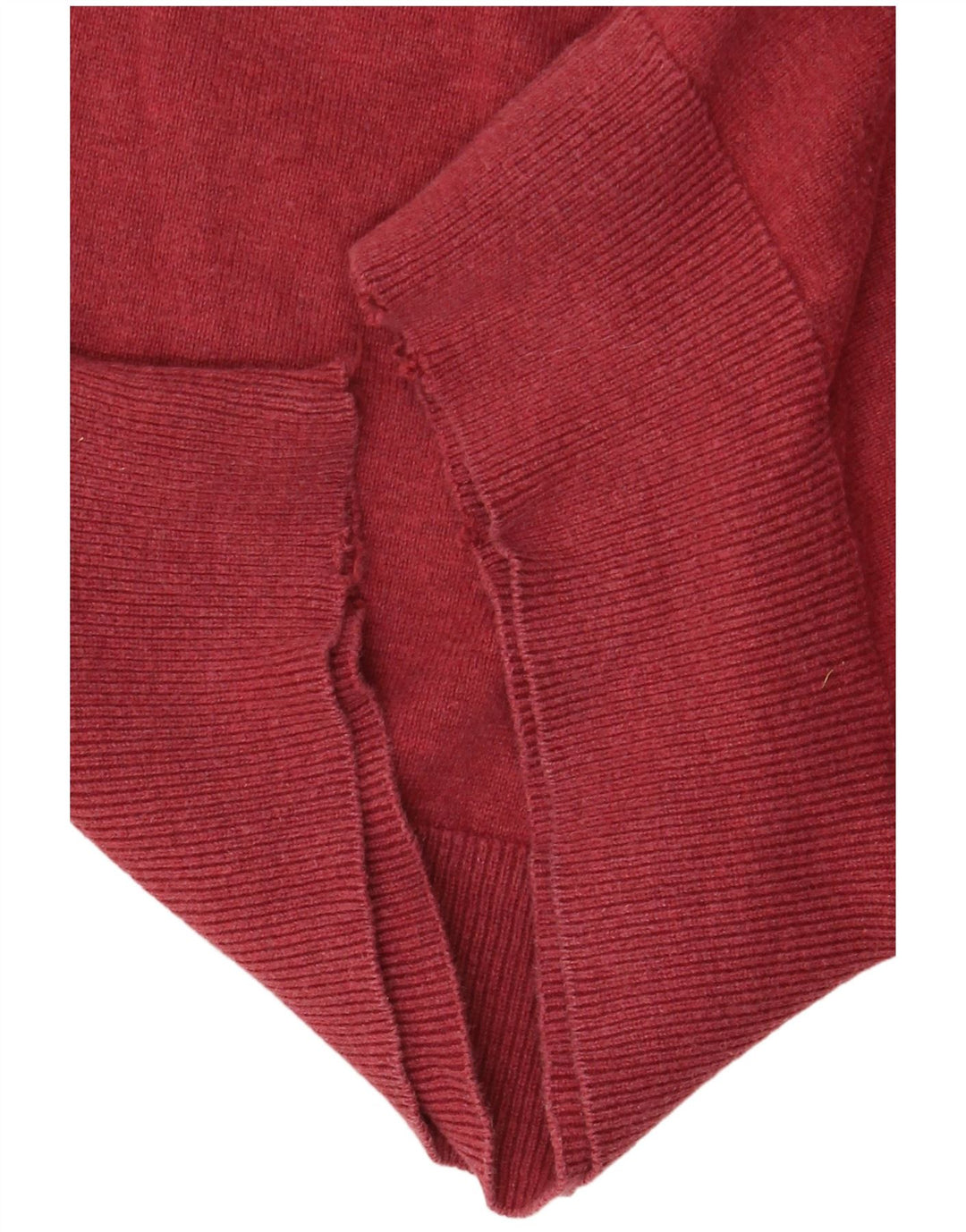 Marks & Spencer Pull col V pour homme en coton bordeaux moyen