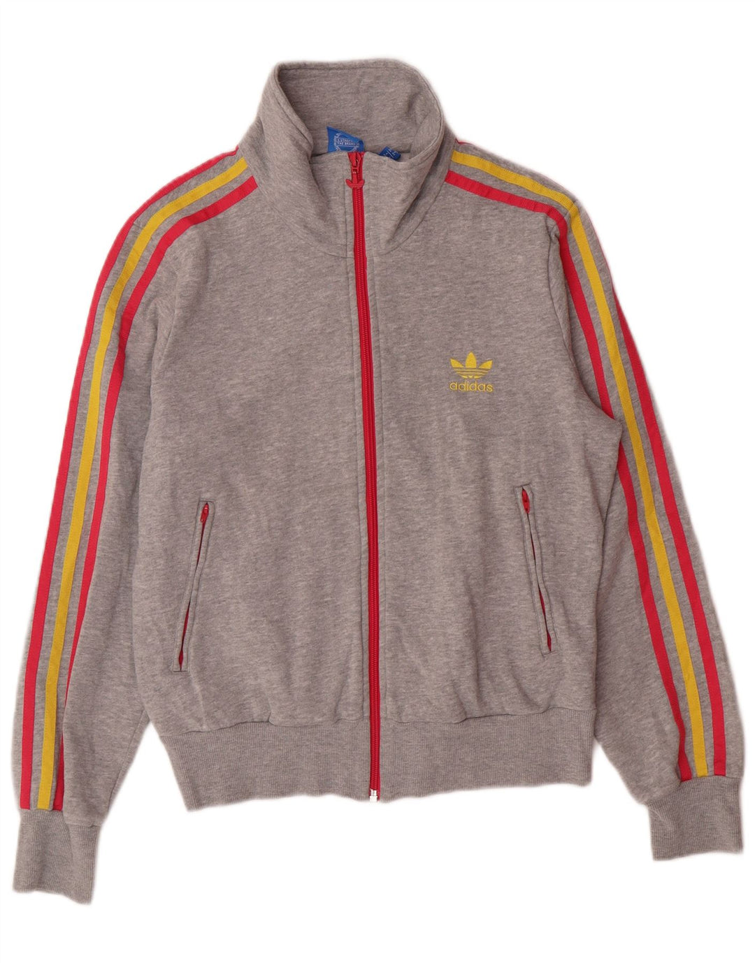 ADIDAS Veste de survêtement graphique pour femme UK 14 Gris moyen Polyester