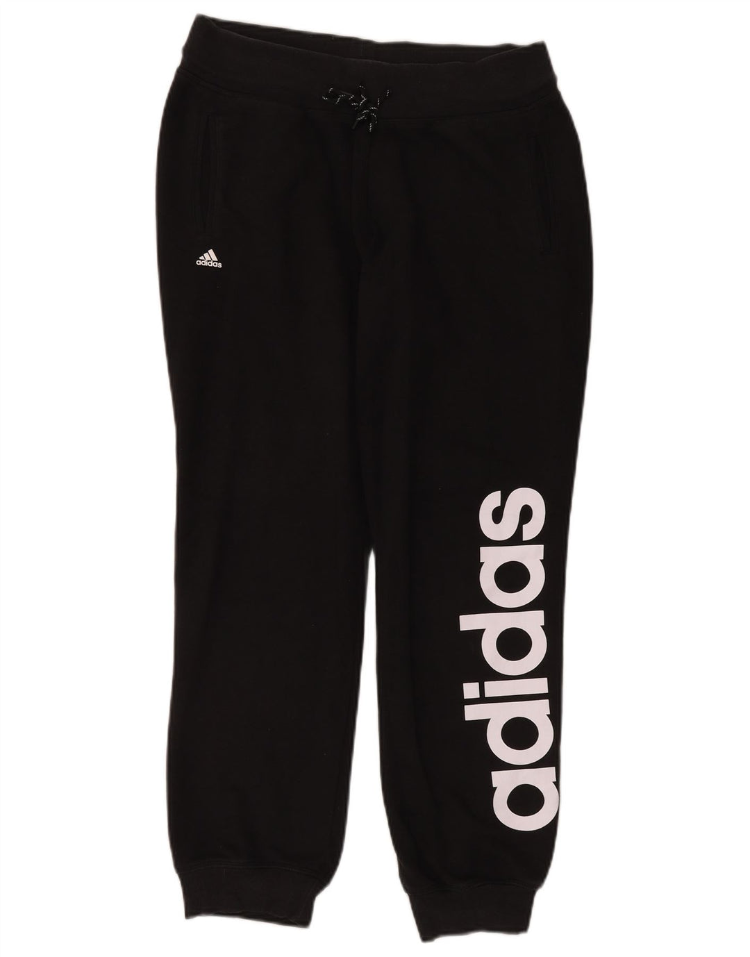 ADIDAS Pantalon de survêtement graphique pour femme UK 12/14 Noir moyen