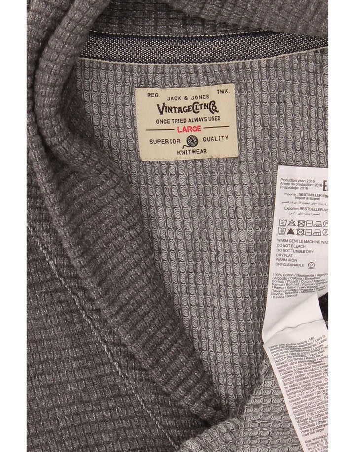 Jack & Jones Cardigan Homme Pull Large Gris Coton
