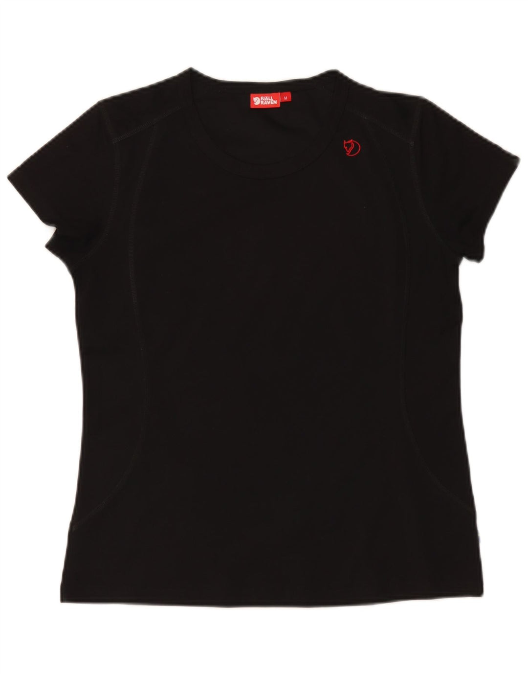 Fjall Raven T-Shirt Femme UK 14 Moyen Noir Polyester