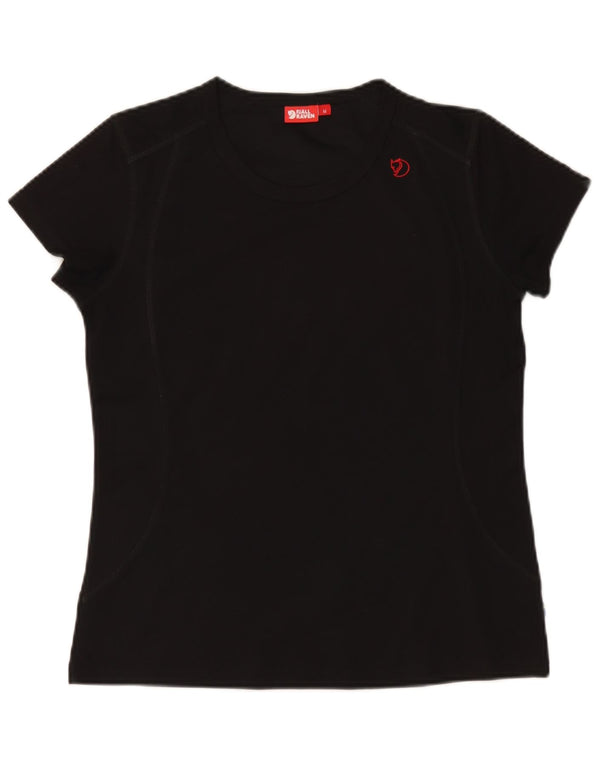 Fjall Raven T-Shirt Femme UK 14 Moyen Noir Polyester