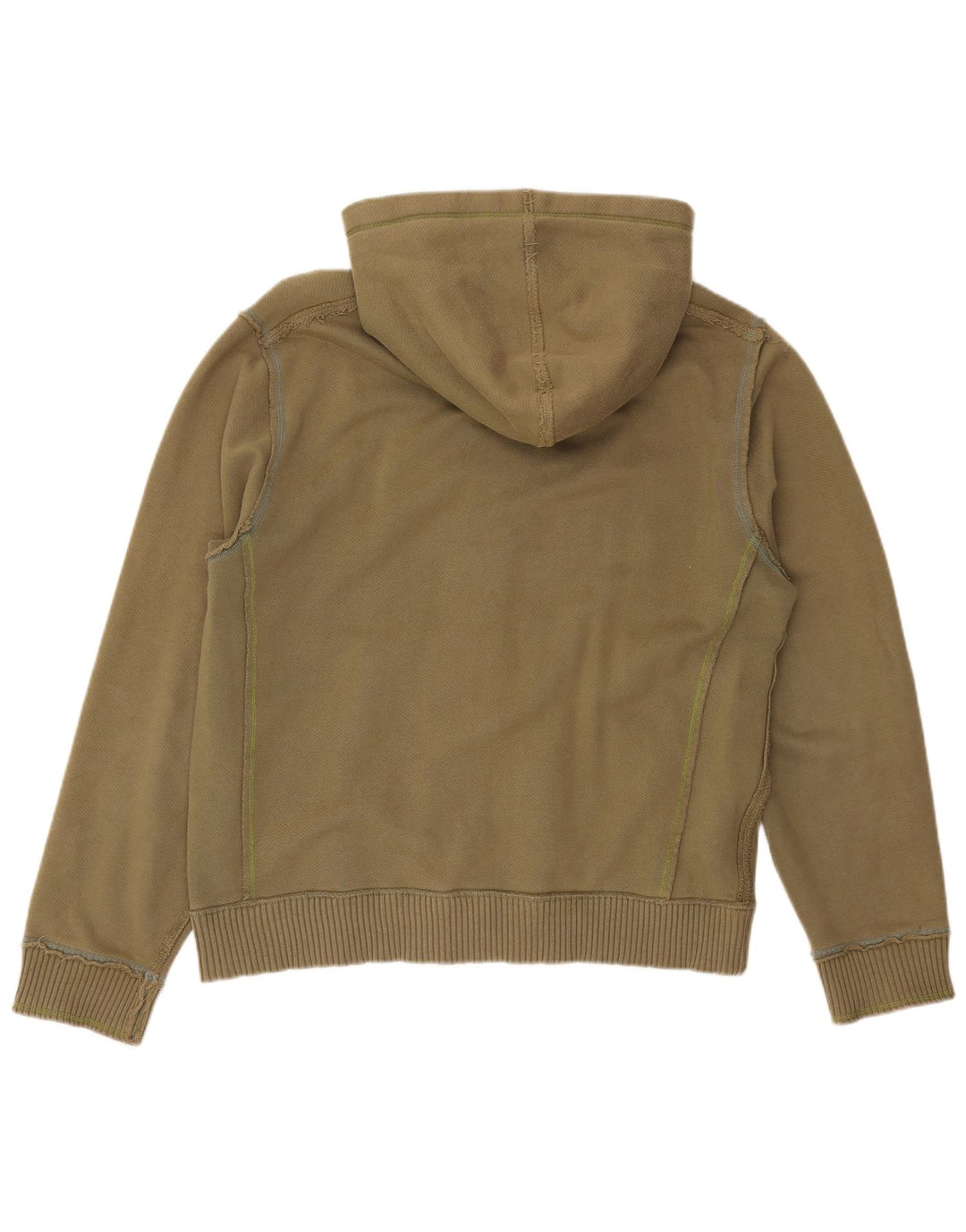 Fat Face Pull à capuche zippé pour homme Grand coton kaki