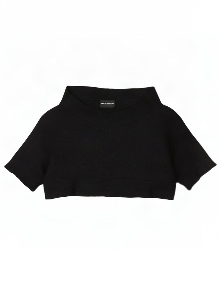Emporio Armani Haut court pour femme EU 38 Noir moyen