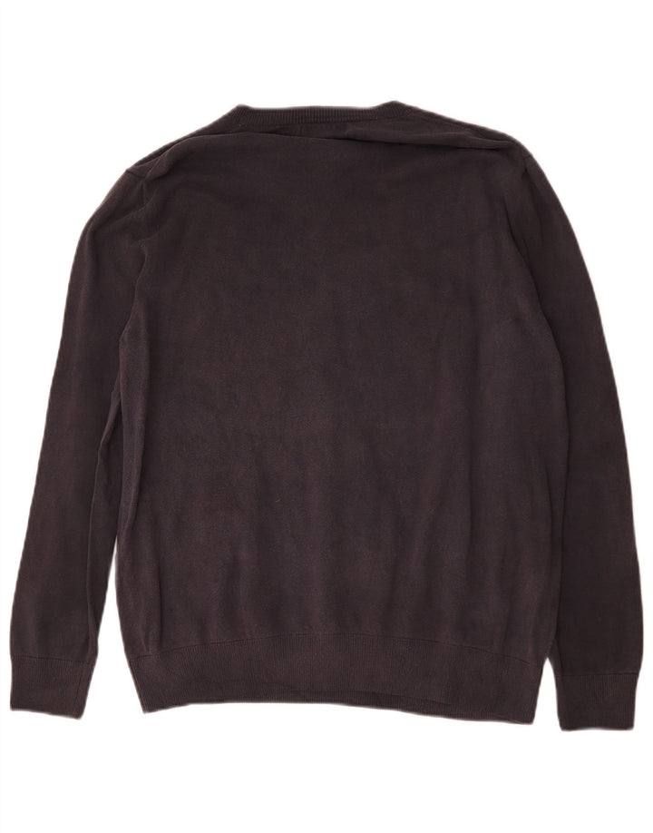Nautica Pull col V Homme Bleu Marine Moyen Coton