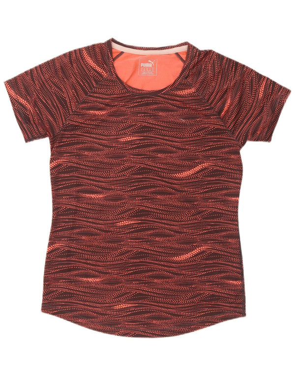 Puma T-shirt à motif abstrait pour femme UK 12 Medium Multicolore