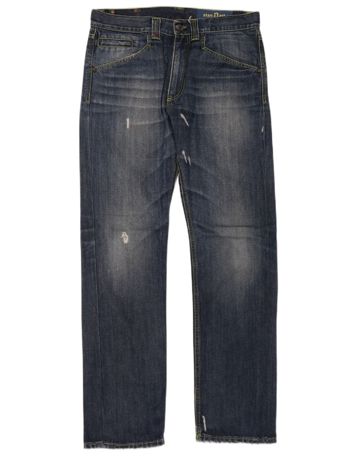 DONDUP Jean droit vieilli homme W34 L32 bleu coton