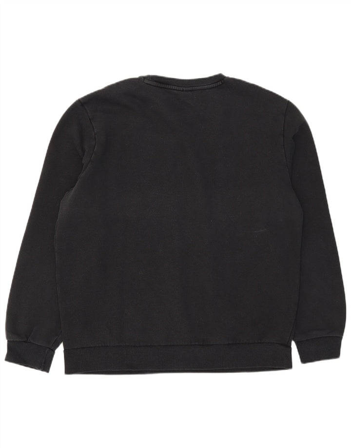 Puma Sweat-shirt graphique pour homme en coton noir Taille L