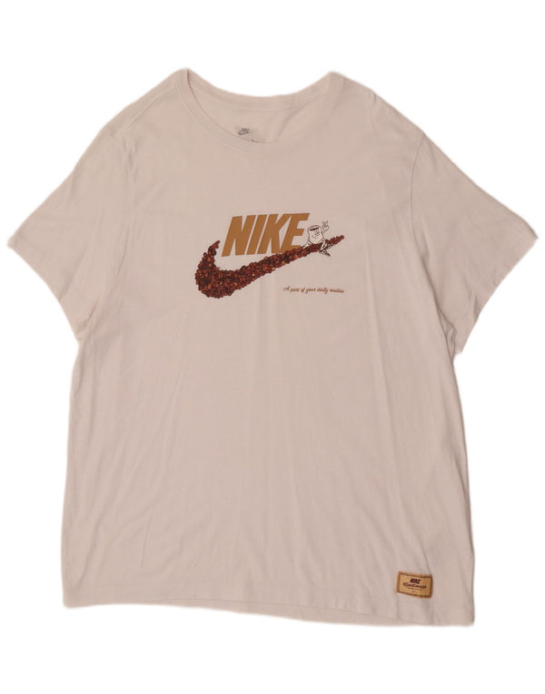 Nike T-shirt graphique pour homme en coton blanc 2XL