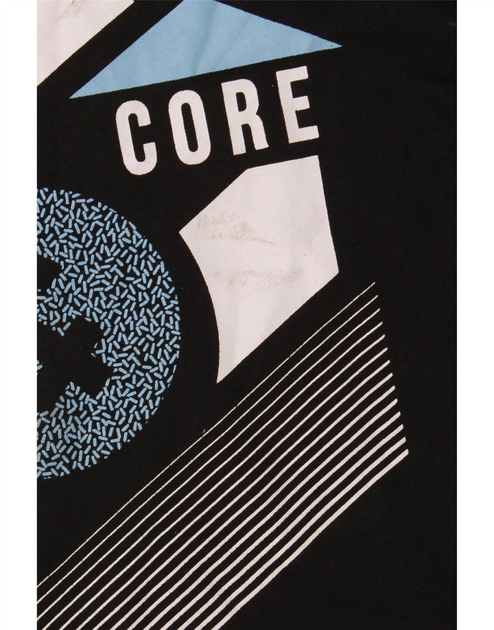 Jack & Jones Pull à capuche graphique pour homme Petit Noir Polyester