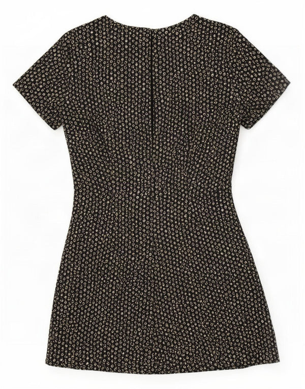 Zara Womens Trafaluc A-Line Dress UK 6 XS Bleu Marine À Pois Polyester