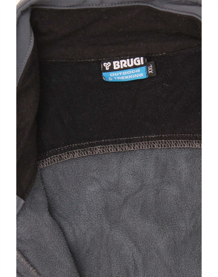 Brugi Veste coupe-vent pour homme UK 44 2XL Gris Polyester