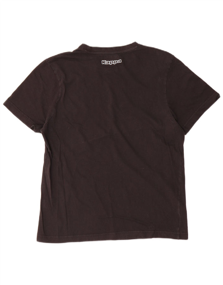 Kappa Mens Graphic T-Shirt Top Large Noir Coton