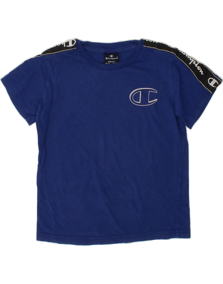 CHAMPION Boys Graphic T-Shirt Top 7-8 Years Small Blue Vintage Champion and Second-Hand Champion from Messina Hembry 