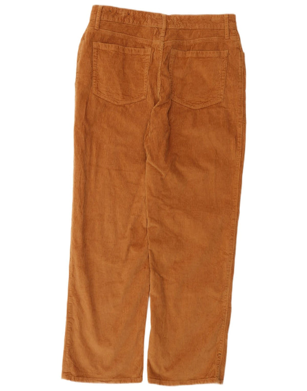 Hollister Womens Dad High Waist Corduroy Trousers US 11 Large W30 L29 Brown
