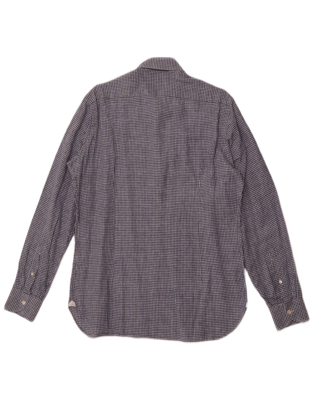 BORRELLI Chemise Homme Taille 40 15 3/4 Coton Vichy Bleu Moyen