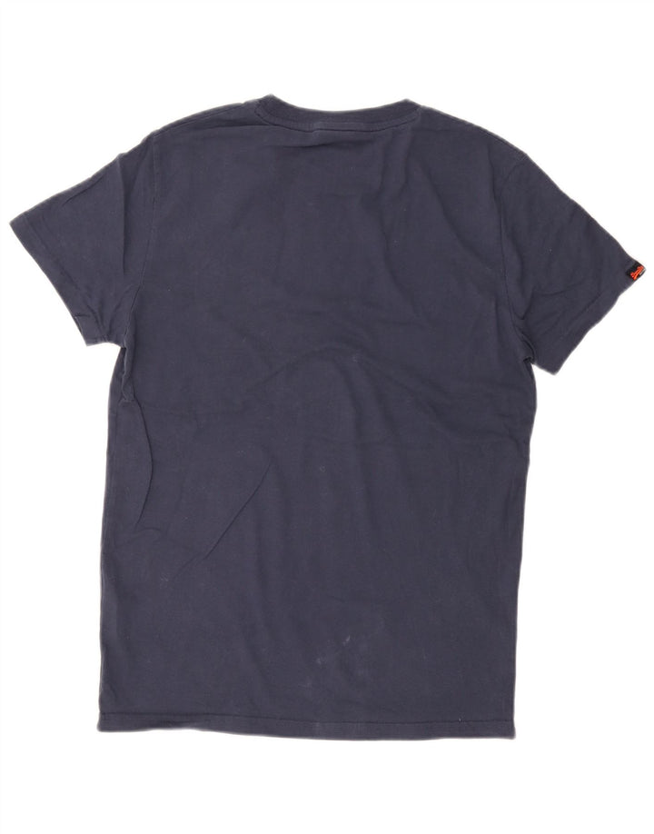 Superdry T-Shirt Homme Bleu Marine Moyen Coton