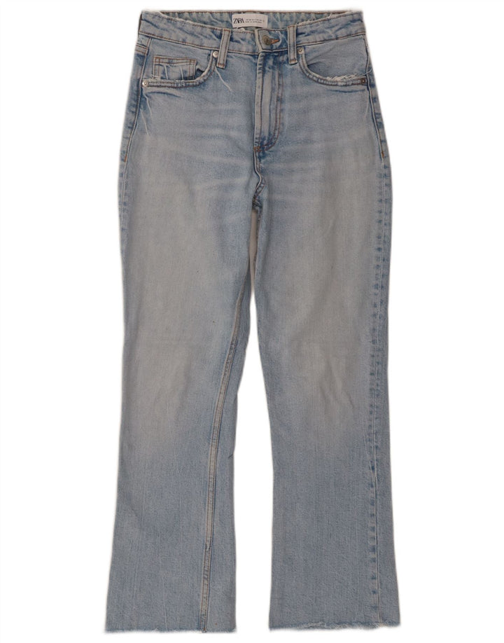 Zara Jean bootcut taille haute pour femme EU 34 2XS W24 L26 Bleu